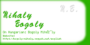 mihaly bogoly business card